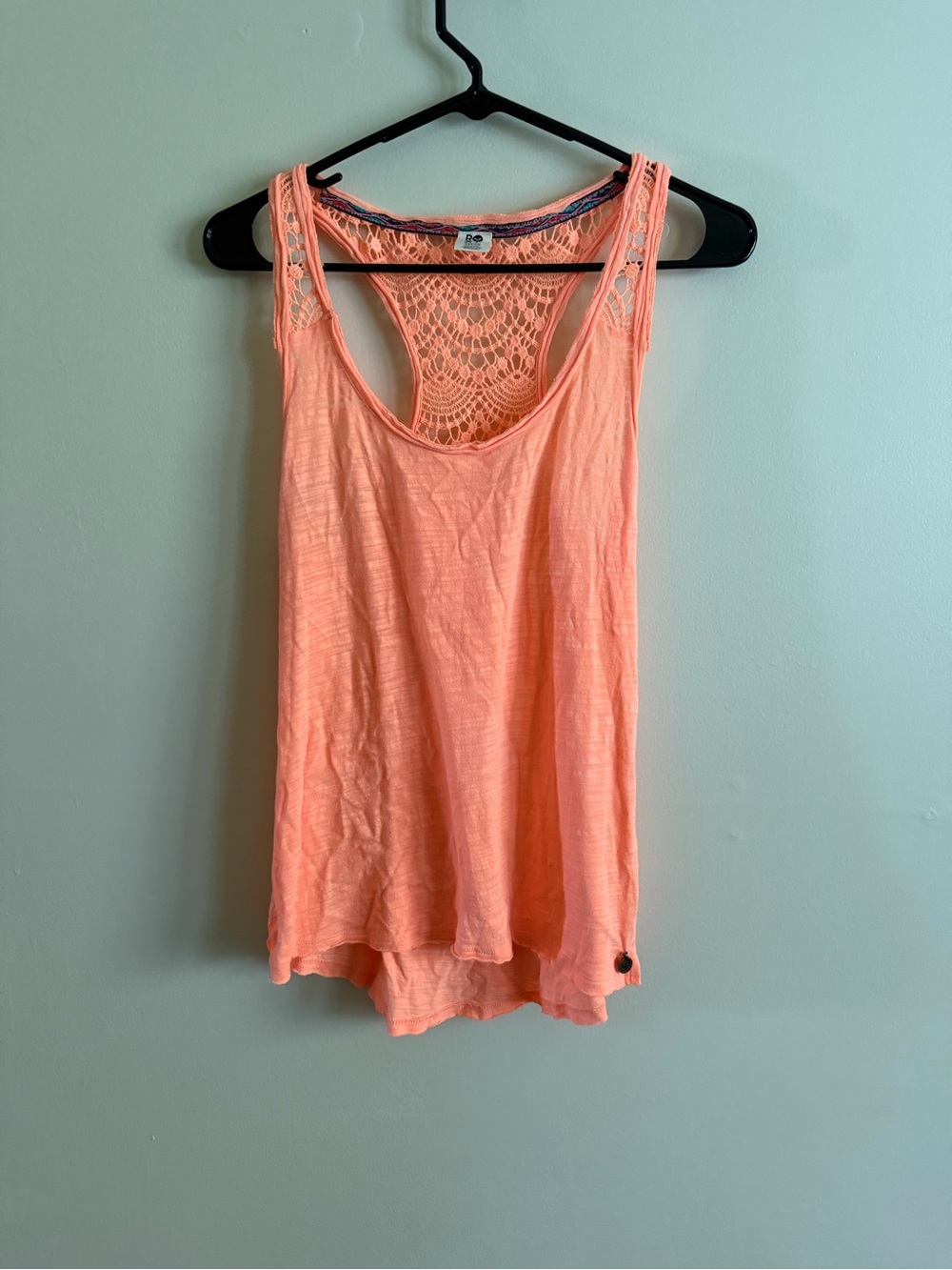 Roxy Lace-Back Racerback Tank Top - Orange